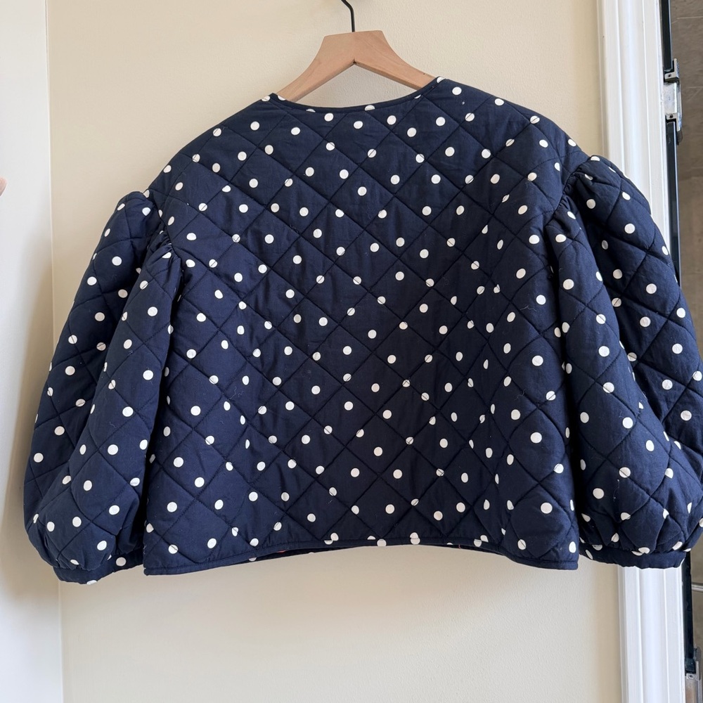 Clare V Le Petit Puff jacket - Black & White Polka Dot Original  $365 size S - Picture 3 of 7